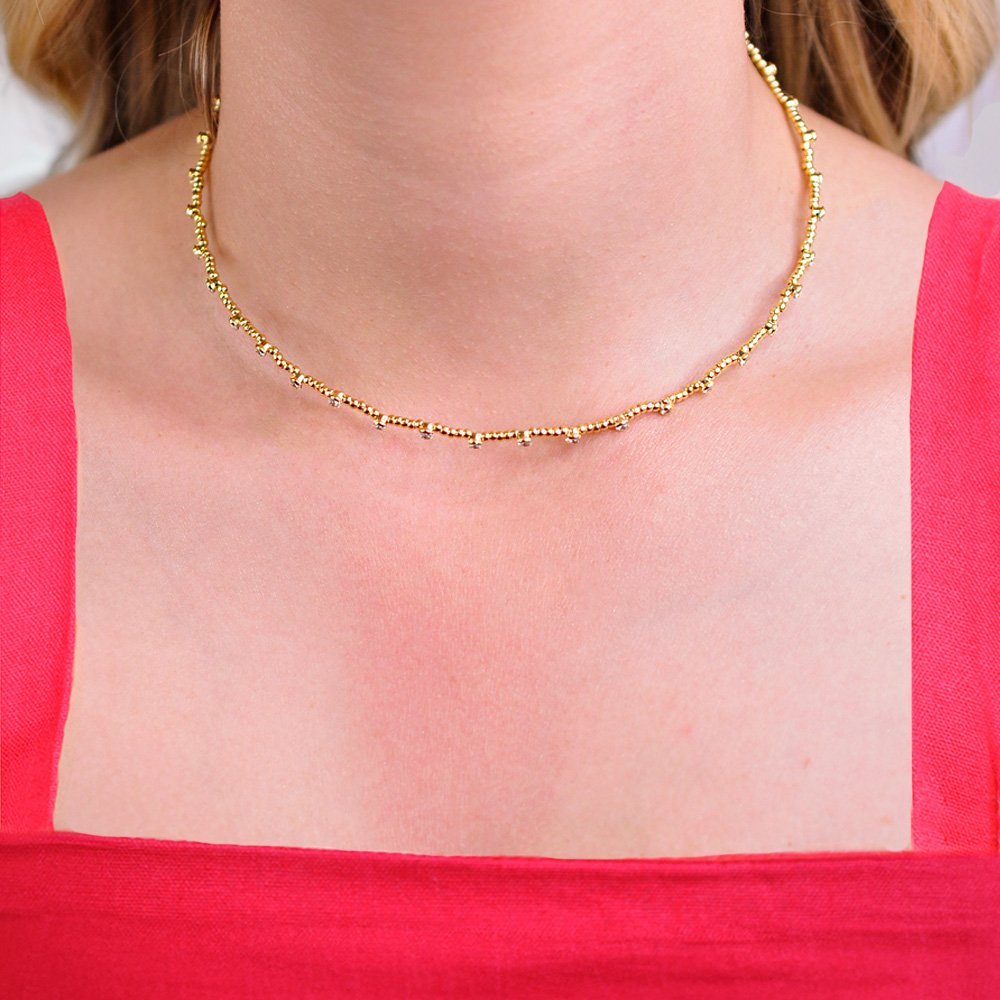 Choker Semijoia Janaina Maleavel Dourado Dourado 2
