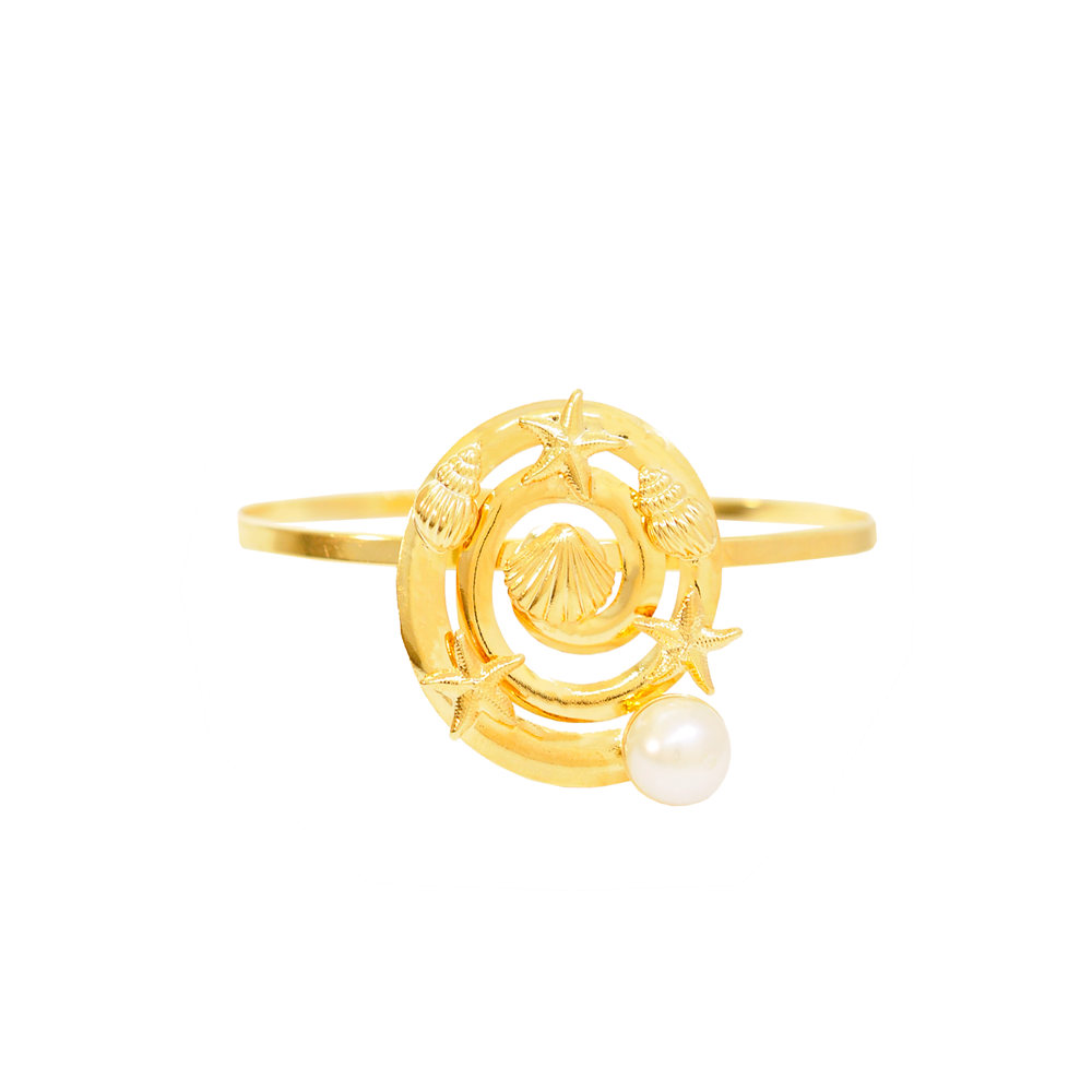 Bracelete Semijoia Fundo Do Mar Perola Dourado Dourado 1