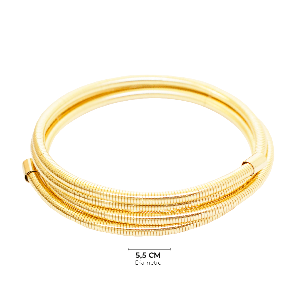 Pulseira Bijuteria  Elaine Mola Dourado Dourado 4