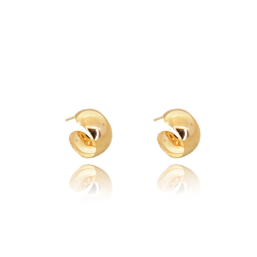 Brinco Semijoia Aura Argola Dourado Pri Acessorios Dourado 5
