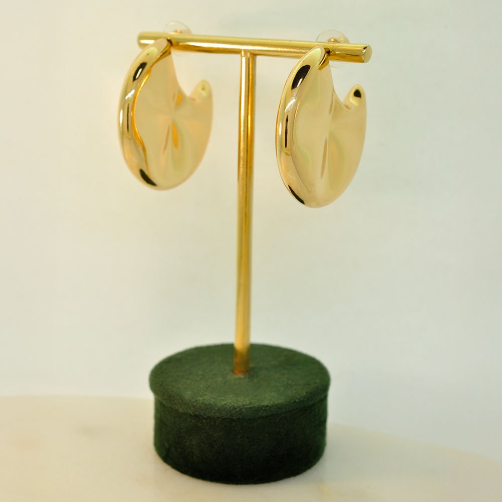 Brinco Argola Organico Pri Acessorios Feminino Dourado 4