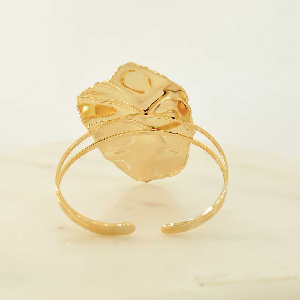 Bracelete Organico Madreperola Banho Ouro 18K Feminino Dourado 2