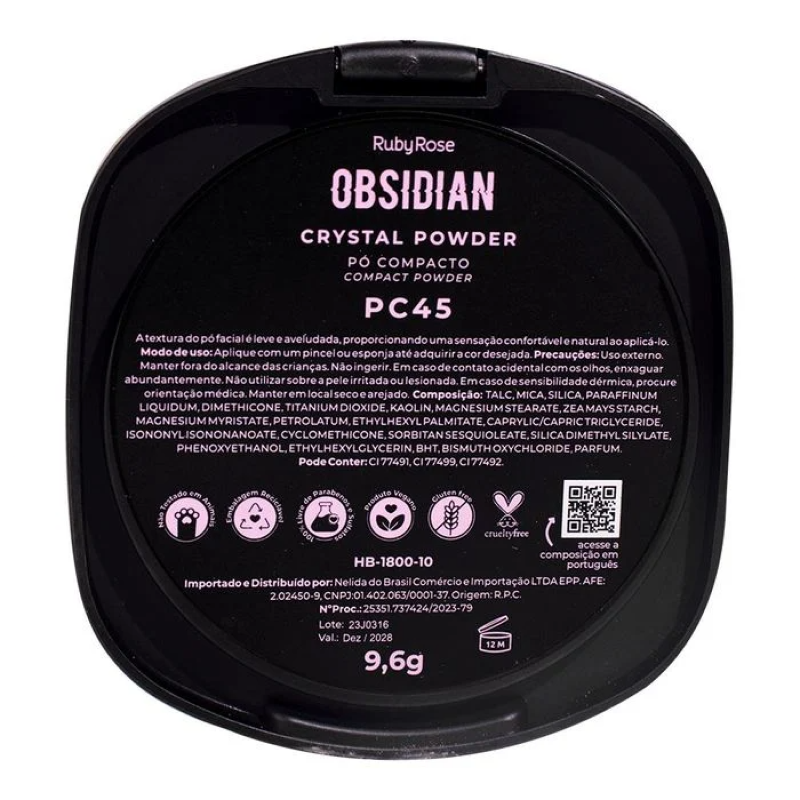 Po Compacto Pc45 Obsidian Hb180010 - Ruby Rose PC 45 3