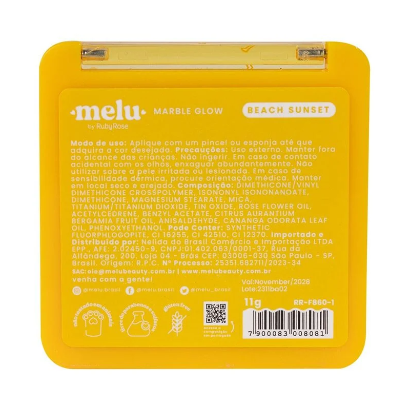 Iluminador Cremoso Marble Glow Beach Sunset - Melu By Ruby Rose Beach Sunset 4