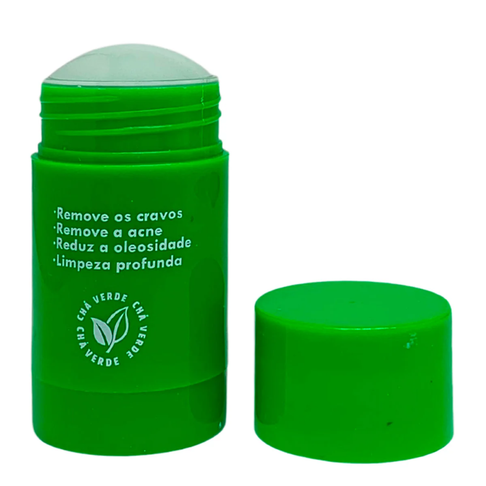 Mascara Facial Anti Acne Cha Verde Mask Stick - Febella ÚNICO 4