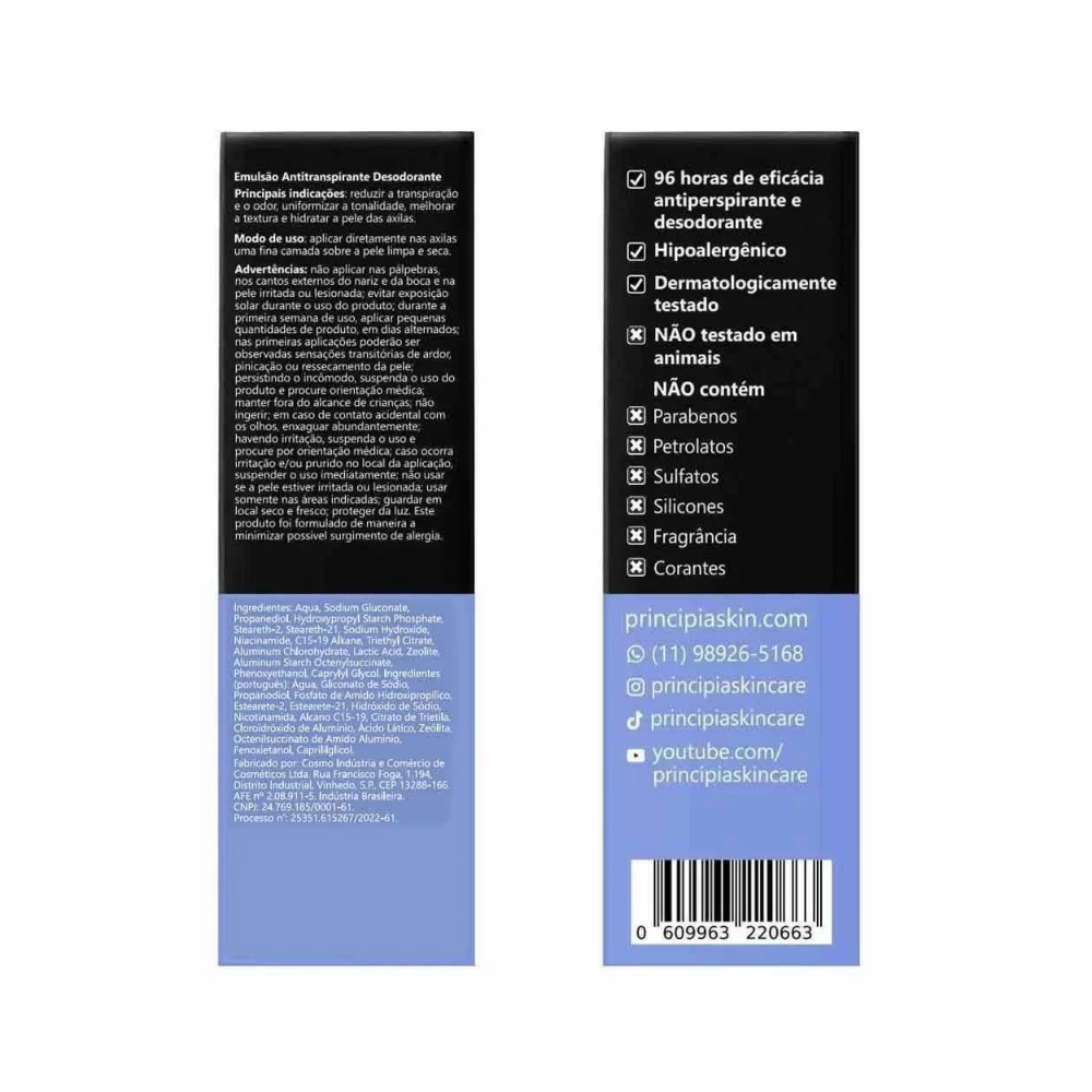 Antitranspirante Desodorante Principia AD-01 - Principia ÚNICO 2