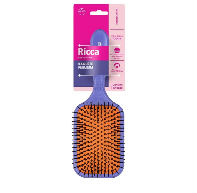 Escova Raquete Premium - Ricca Roxo 2