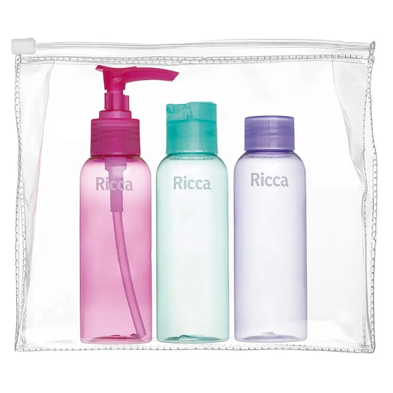 Conjunto com 3 Frascos de Viagem - Ricca