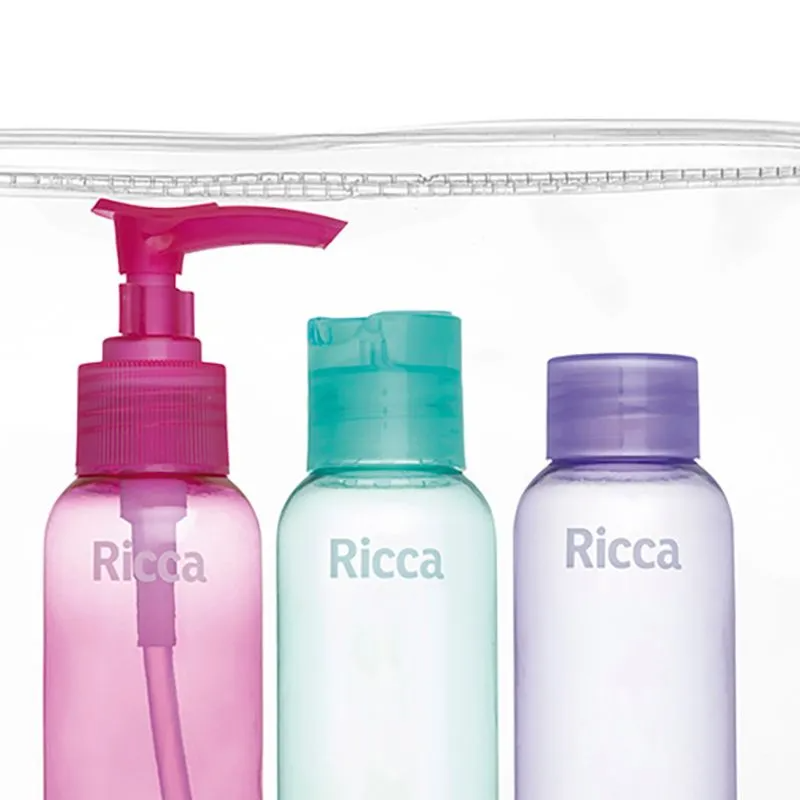 Conjunto com 3 Frascos de Viagem - Ricca ÚNICO 2