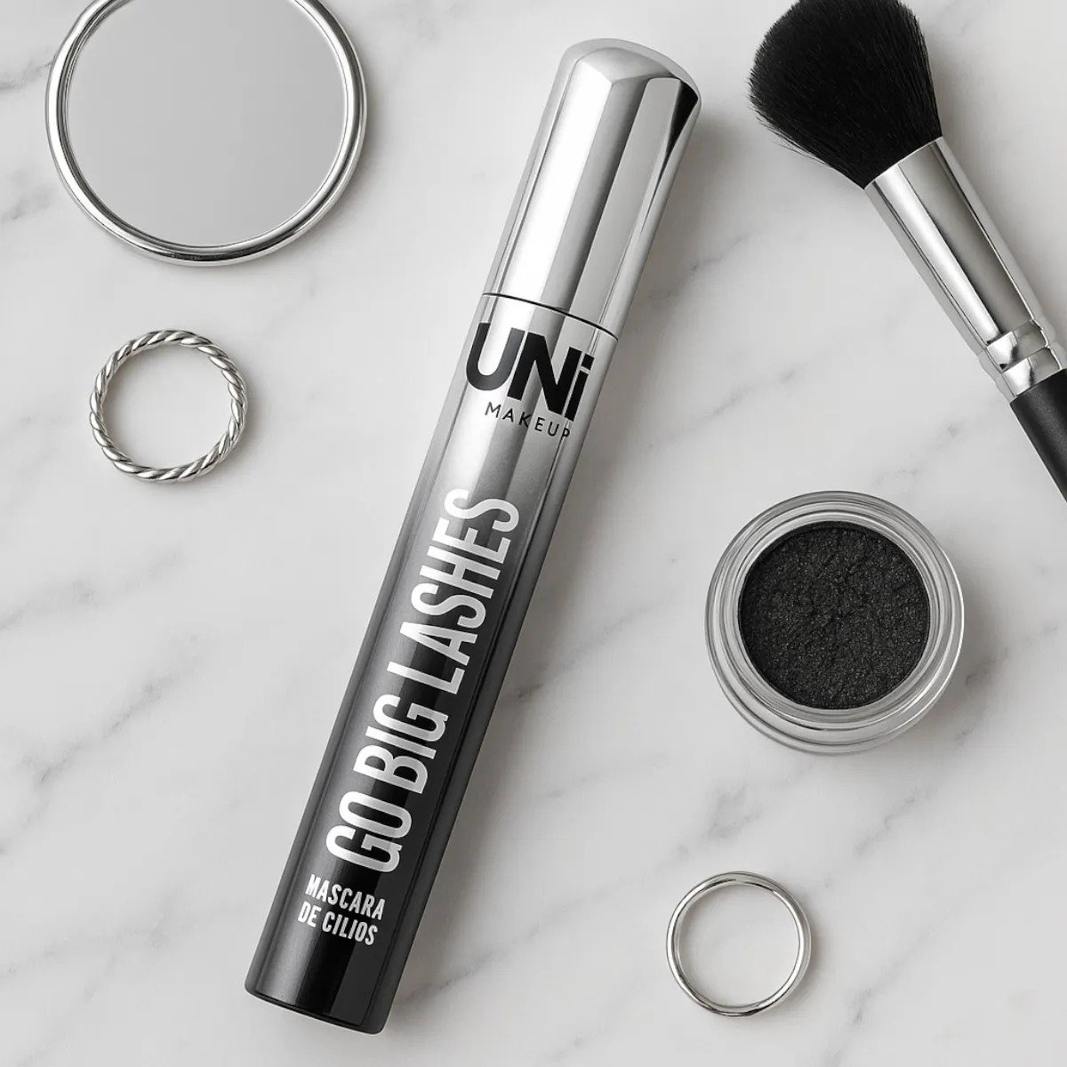 Mascara Cilios Go Big Lashes - Uni Makeup Preto 4