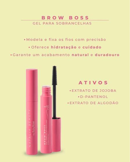 GEL PARA SOBRANCELHAS BROW BOSS NATALIA BEAUTY - RUBY ROSE ÚNICO 4