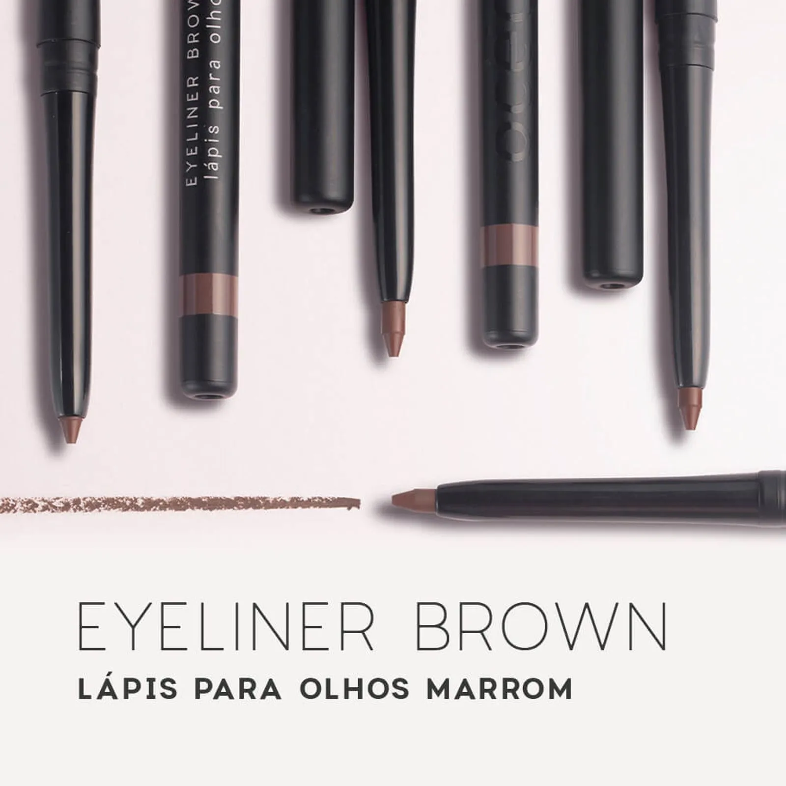 Lapis de Olhos Retratil Marrom - Eyeliner Brown - Oceane Marrom 3