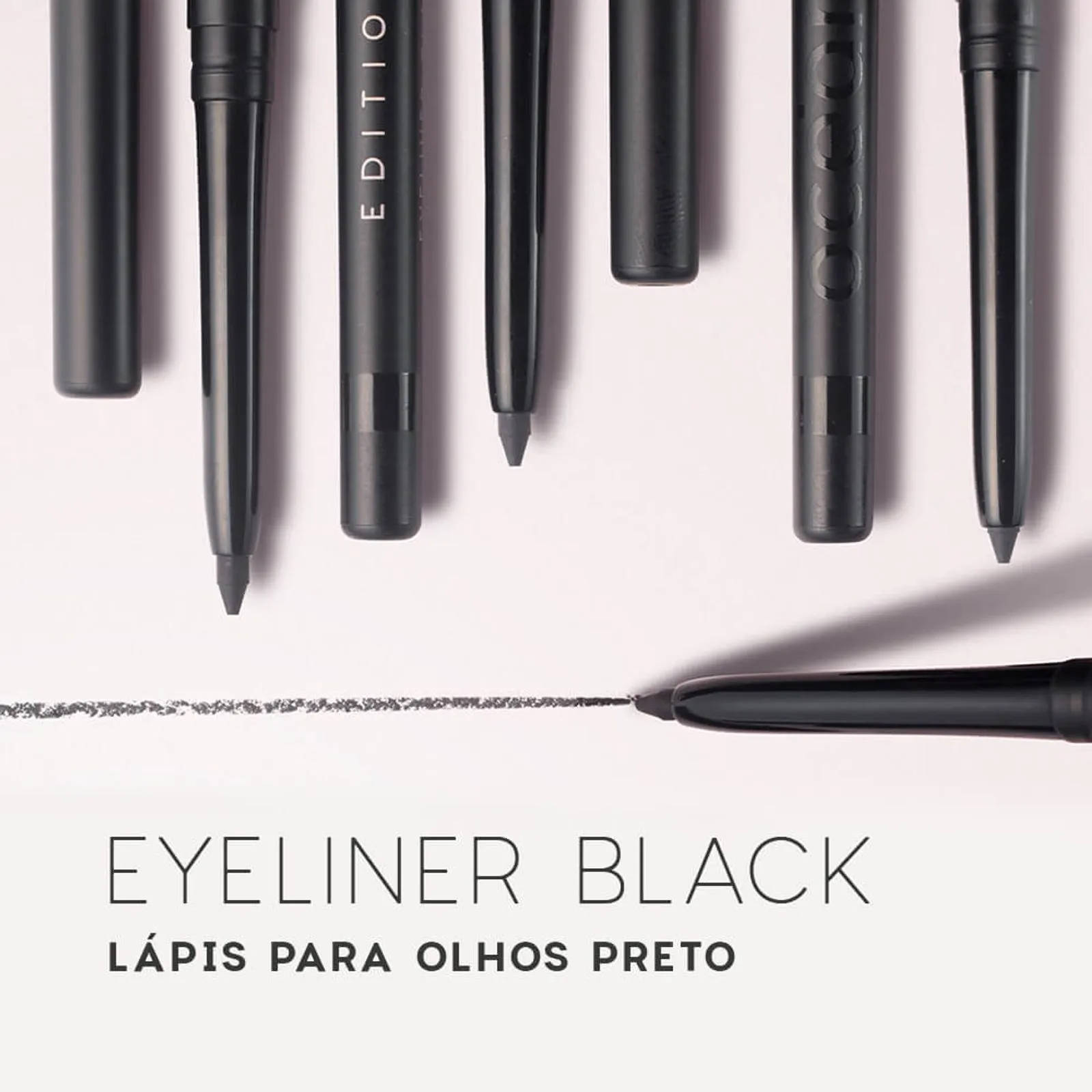Lapis de Olhos Retratil Preto - Eyeliner Black - Oceane Preto 2