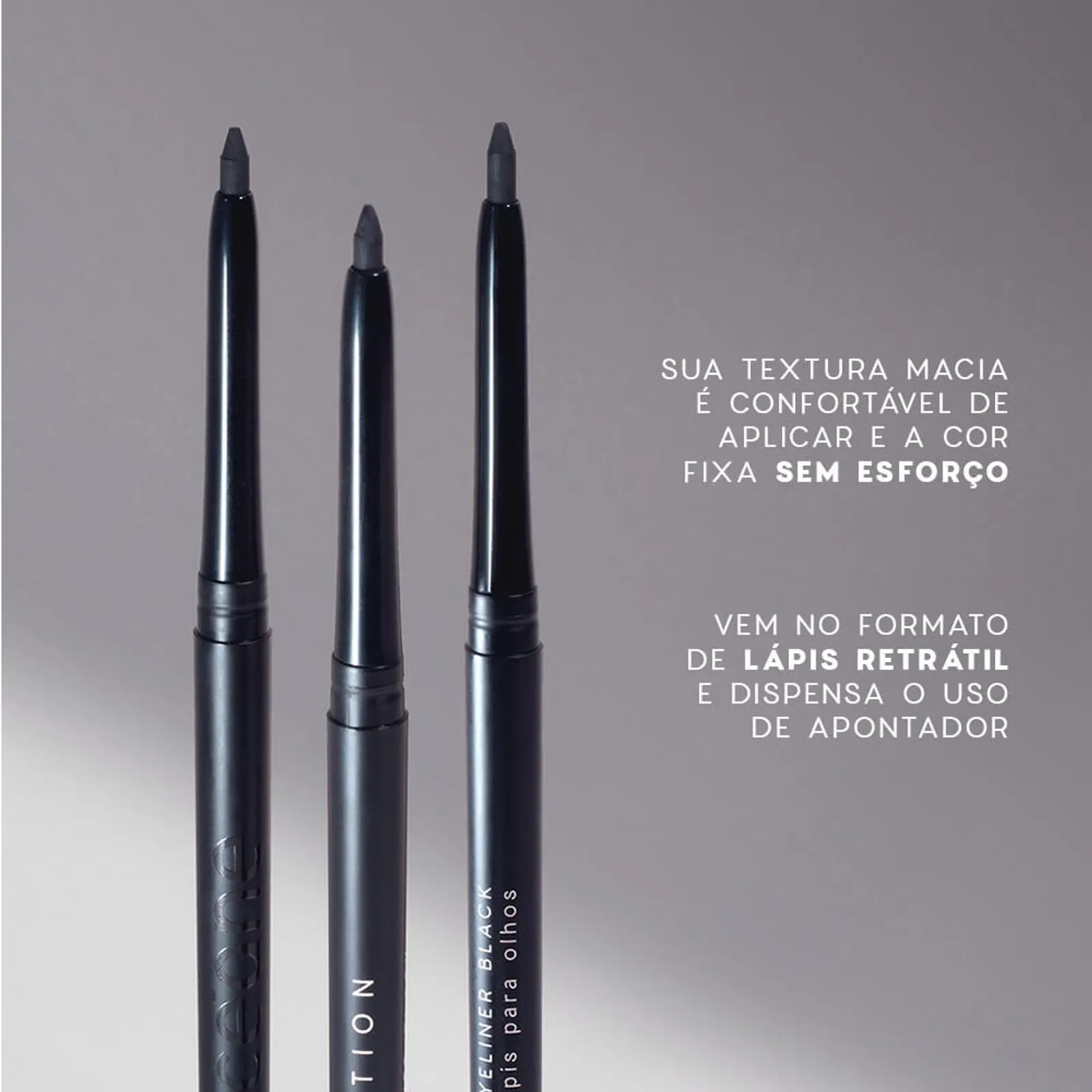 Lapis de Olhos Retratil Preto - Eyeliner Black - Oceane Preto 4