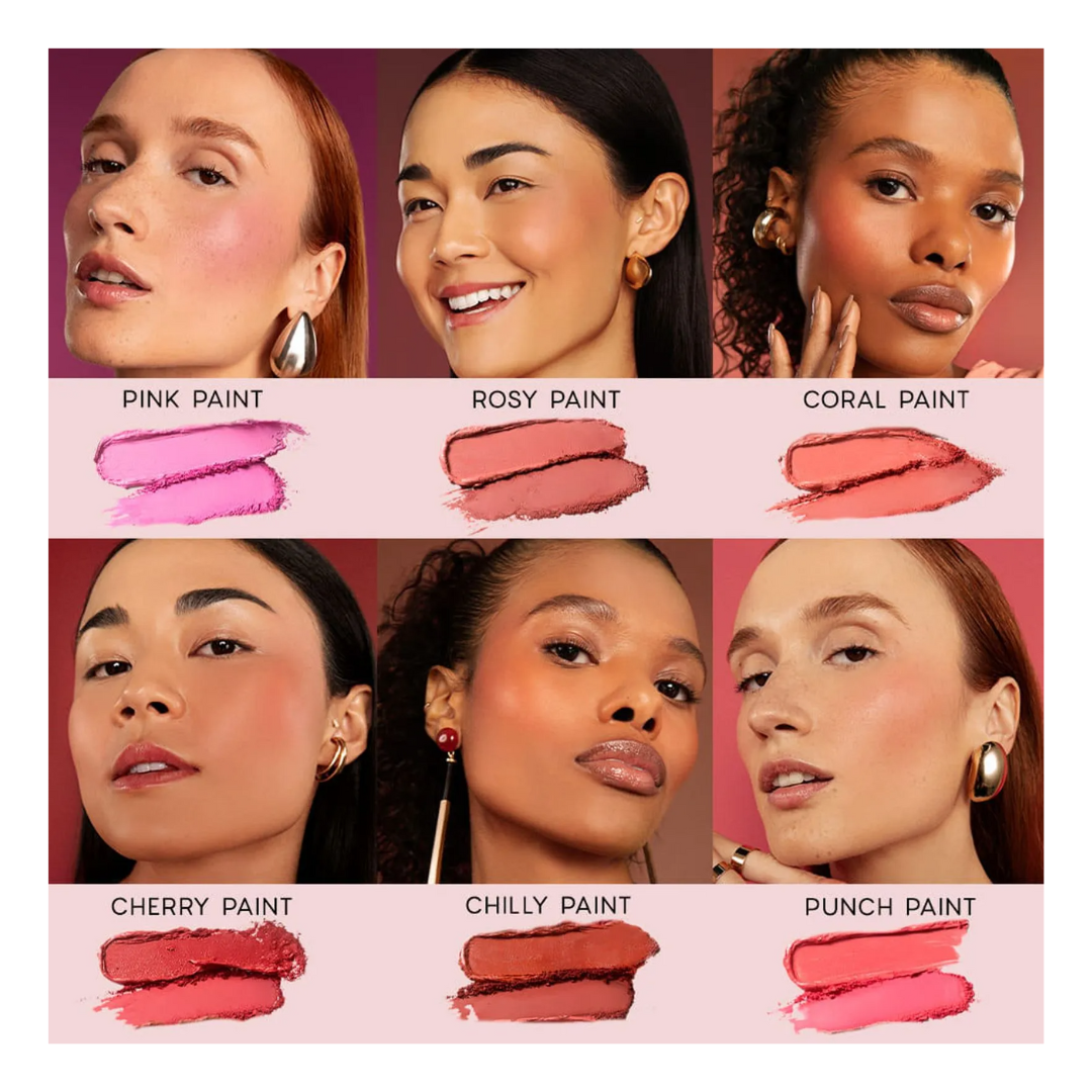 Blush Cremoso e em Po Rosa Pink - Duo Blush Punch Paint - Oceane Punch Paint 4