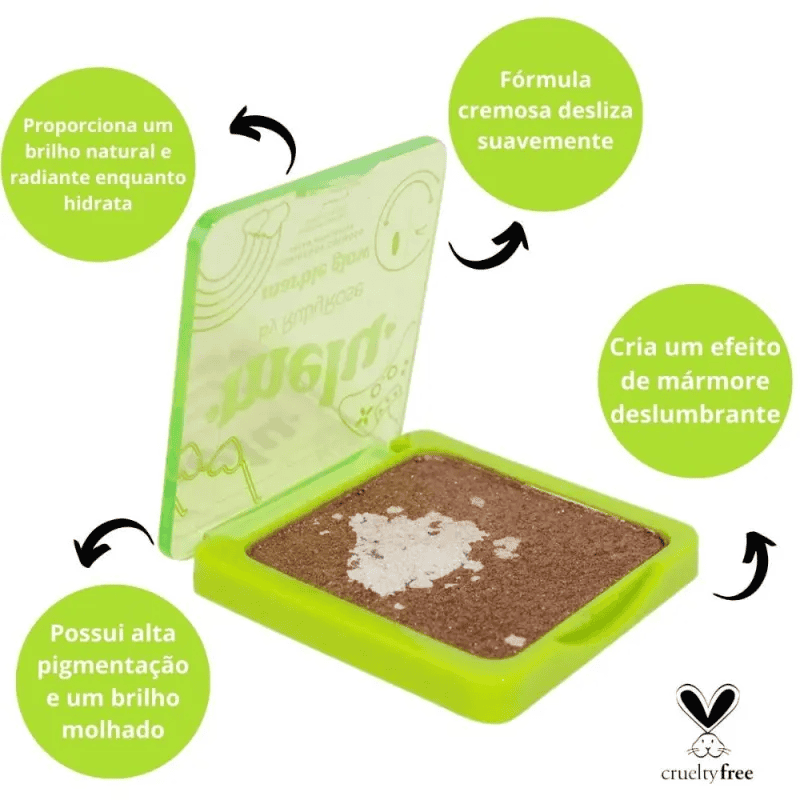 Iluminador Cremoso Marble Glow Golden Hour - Melu By Ruby Rose Golden Hour 2