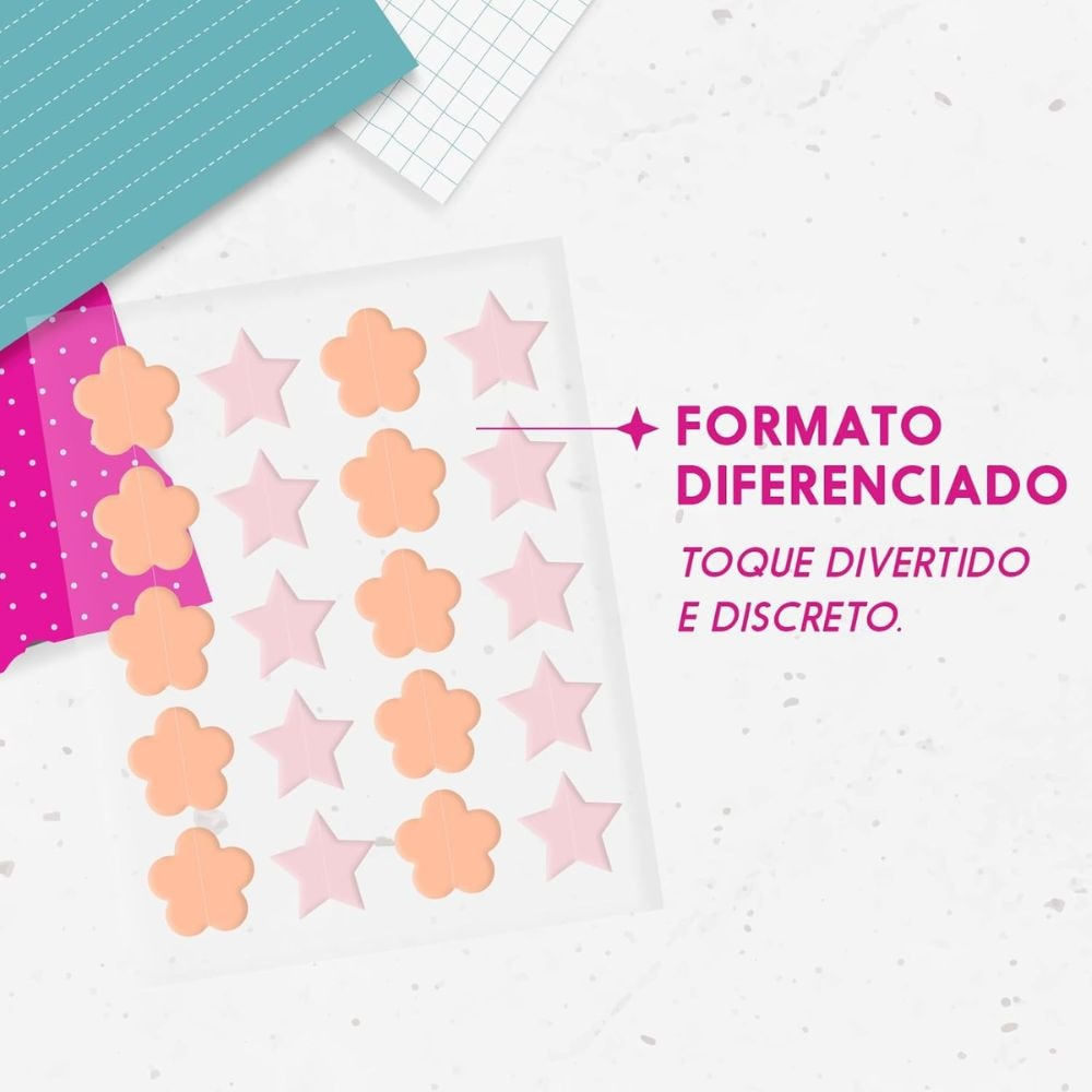 Adesivo Secativo para Acne Flor e Estrela - Ricca ÚNICO 2