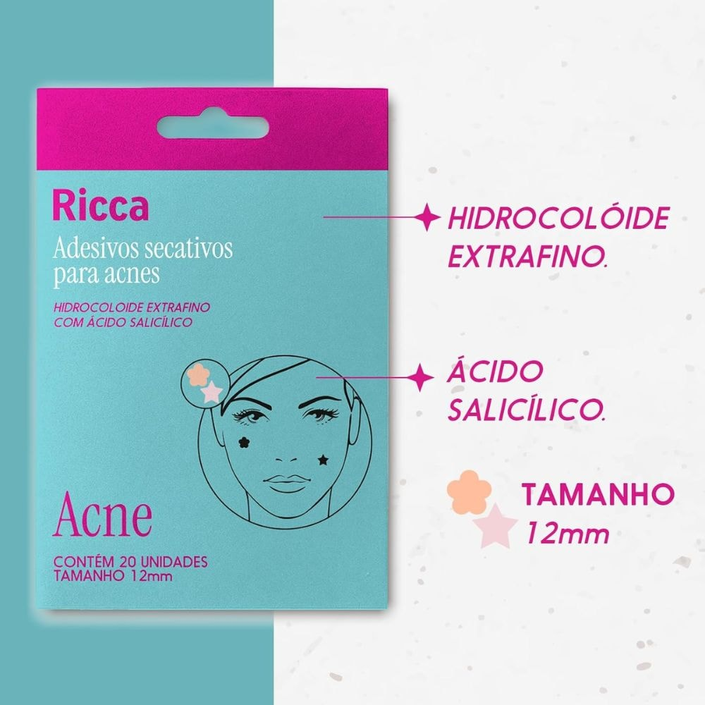 Adesivo Secativo para Acne Flor e Estrela - Ricca ÚNICO 3