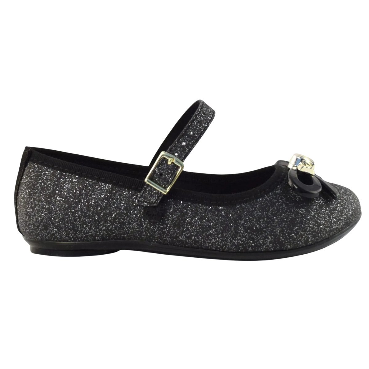 SAPATILHA MOLEKINHA MENINA GLITTER 2502.394 Preto 3