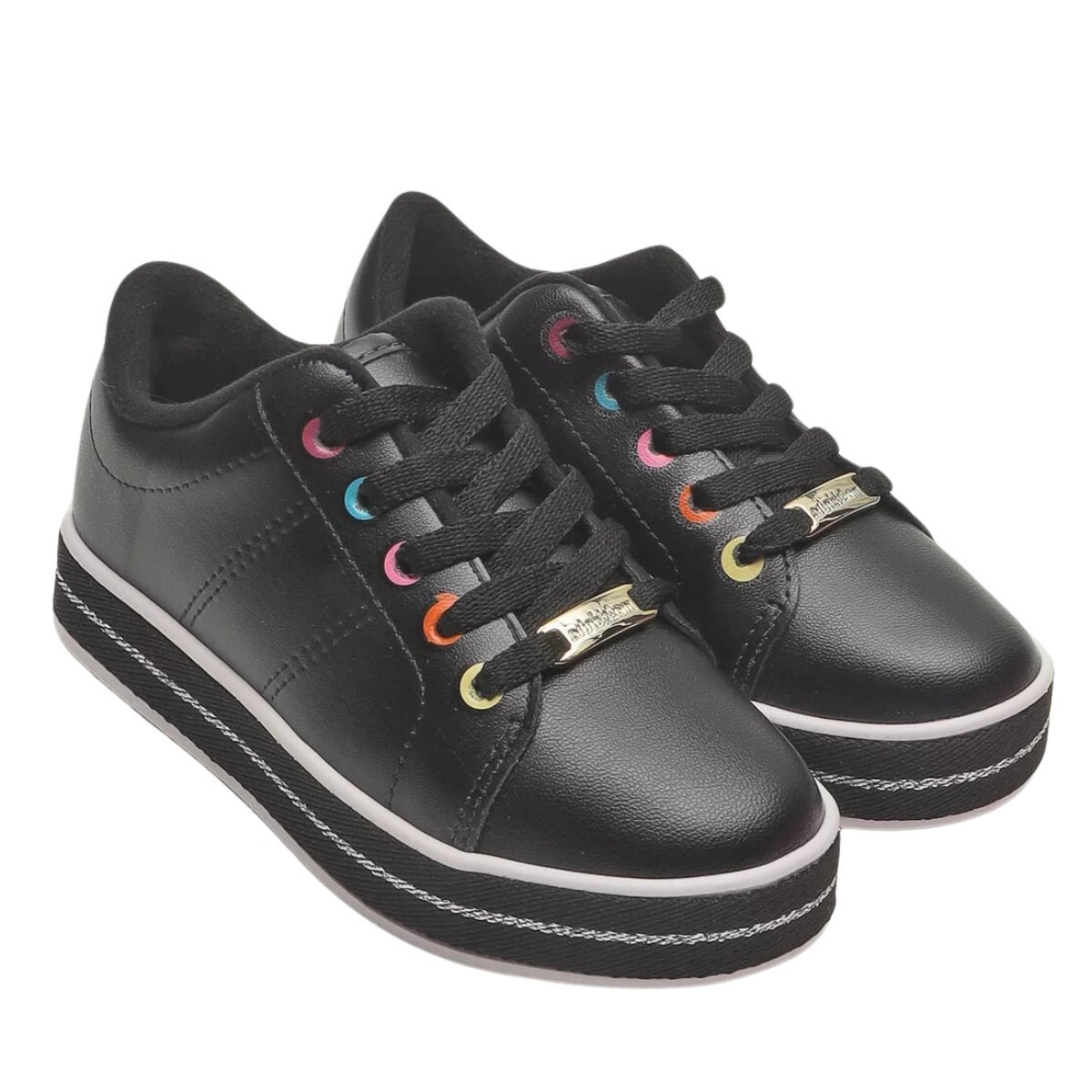 TÊNIS MOLEKINHA MENINA FLATFORM 2520.320 Preto 2
