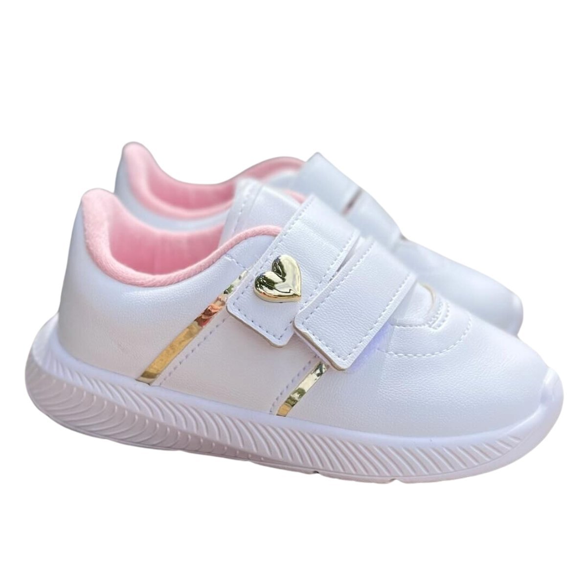 TÊNIS MOLEKINHA BABY 2723.116 Branco/Dourado 2
