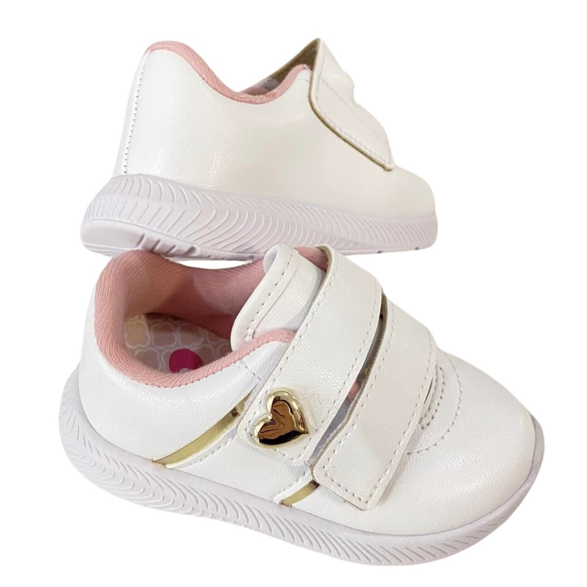 TÊNIS MOLEKINHA BABY 2723.116 Branco/Dourado 4