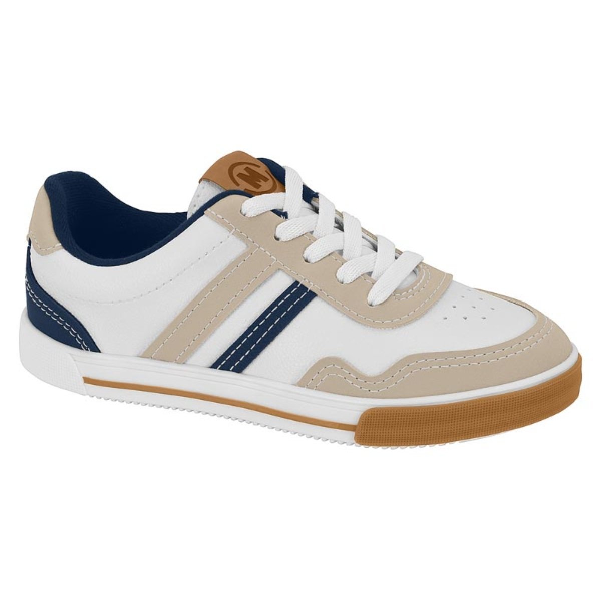 TÊNIS CASUAL MOLEKINHO MENINO 2842.217 Branco/Azul/Bege 1