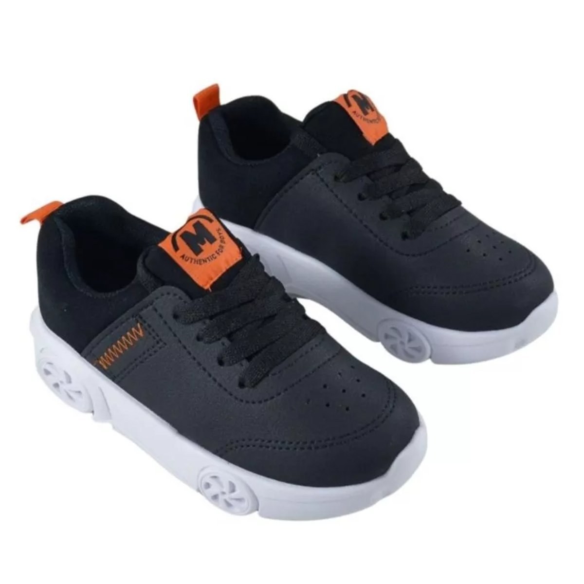 TÊNIS MOLEKINHO BABY LED 2632.105 Preto/Laranja 2