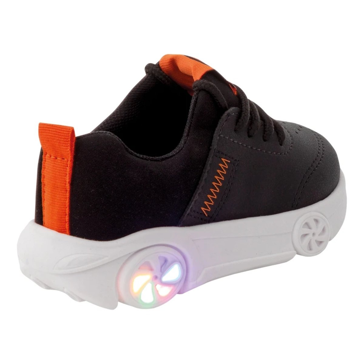 TÊNIS MOLEKINHO BABY LED 2632.105 Preto/Laranja 4