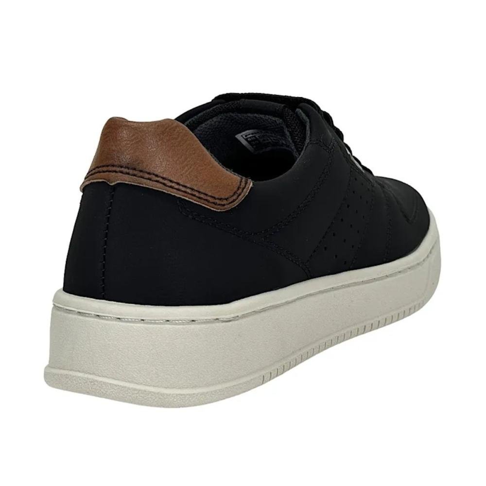 TÊNIS CASUAL PEGADA MASCULINO EM MICROFIBRA 171902 Preto/Marrom 5