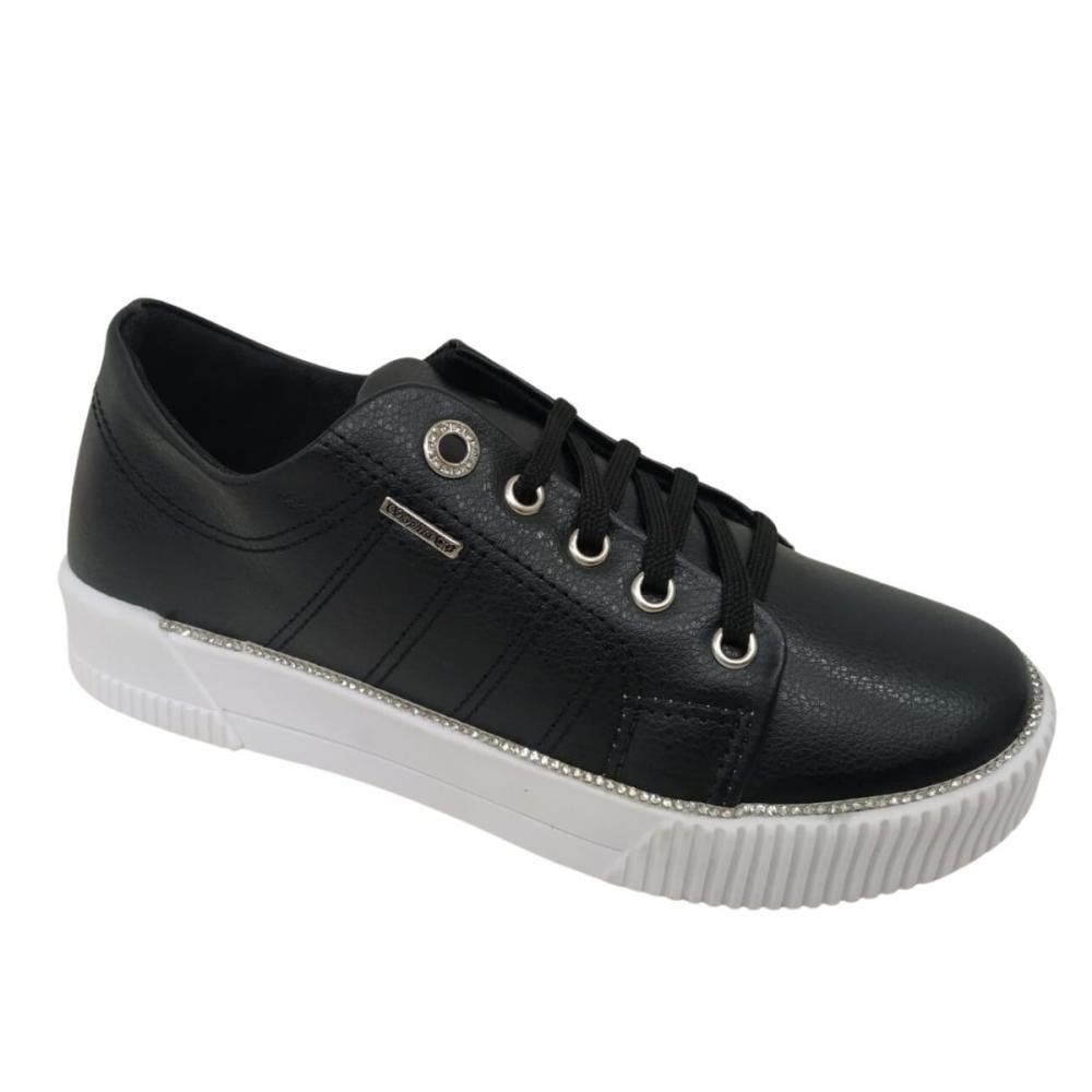 TÊNIS SOPHIA ALMEIDA CASUAL STRASS 633P Preto 2
