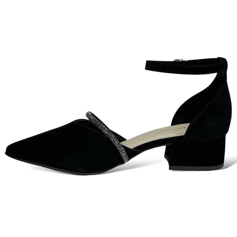 SAPATO BEBECÊ STRASS BICO FINO T3628-089  Preto 5