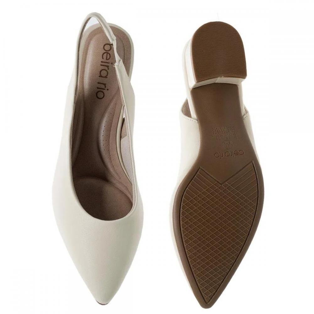 SAPATO SLINGBACK BEIRA RIO 4182.220  Branco 3