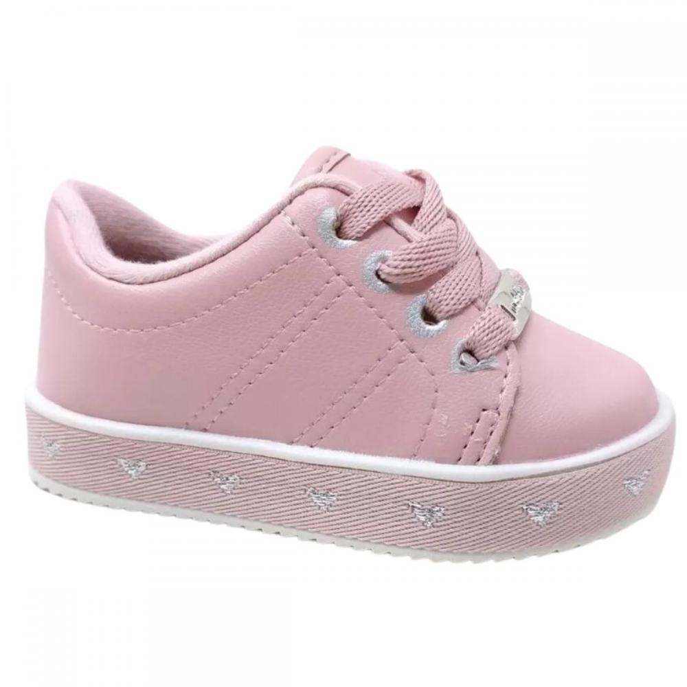 TÊNIS MOLEKINHA BABY FLATFORM 2131.612 Rosa/Prata 2