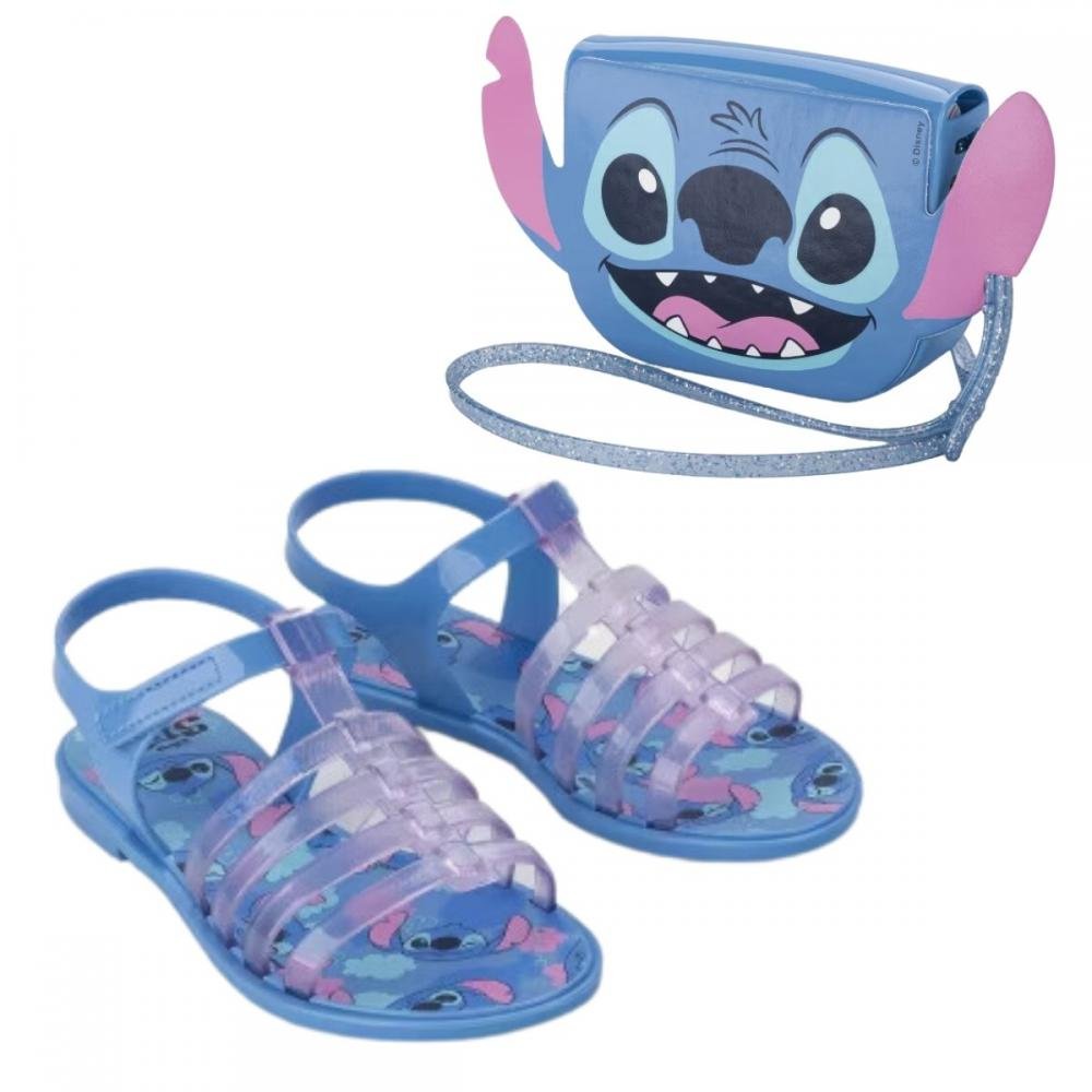 SANDÁLIA GRENDENE STITCH BAG 23199 Azul/Rosa 1