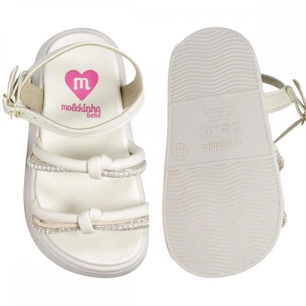 PAPETE MOLEKINHA BABY FLATFORM 2733.103 Branco 3