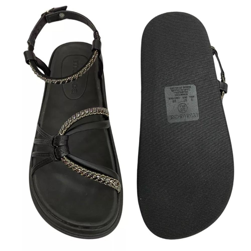 SANDÁLIA PAPETE MOLECA STRASS 5509.103 Preto 3