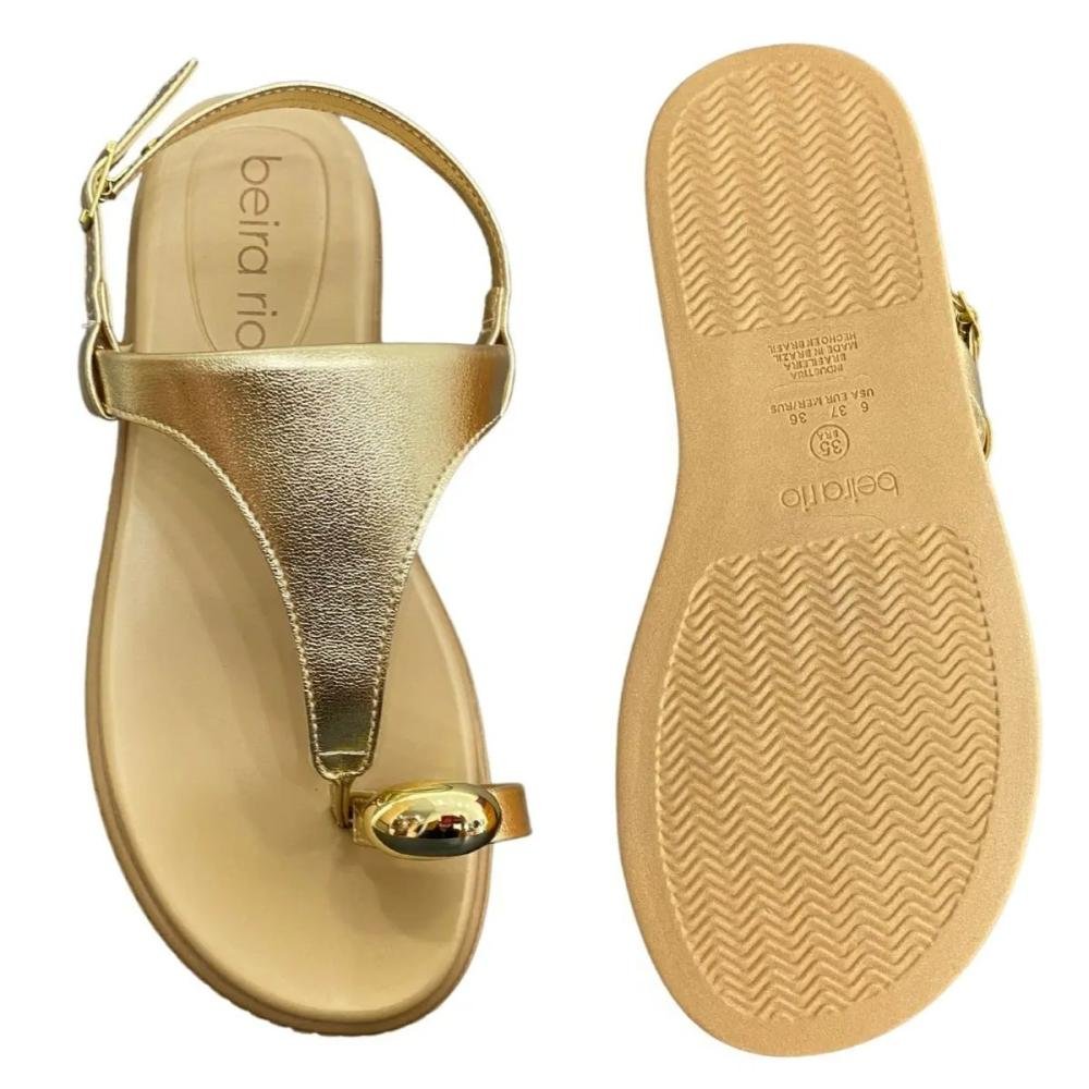 PAPETE BEIRA RIO RING TOE 8513.113 Dourado 3
