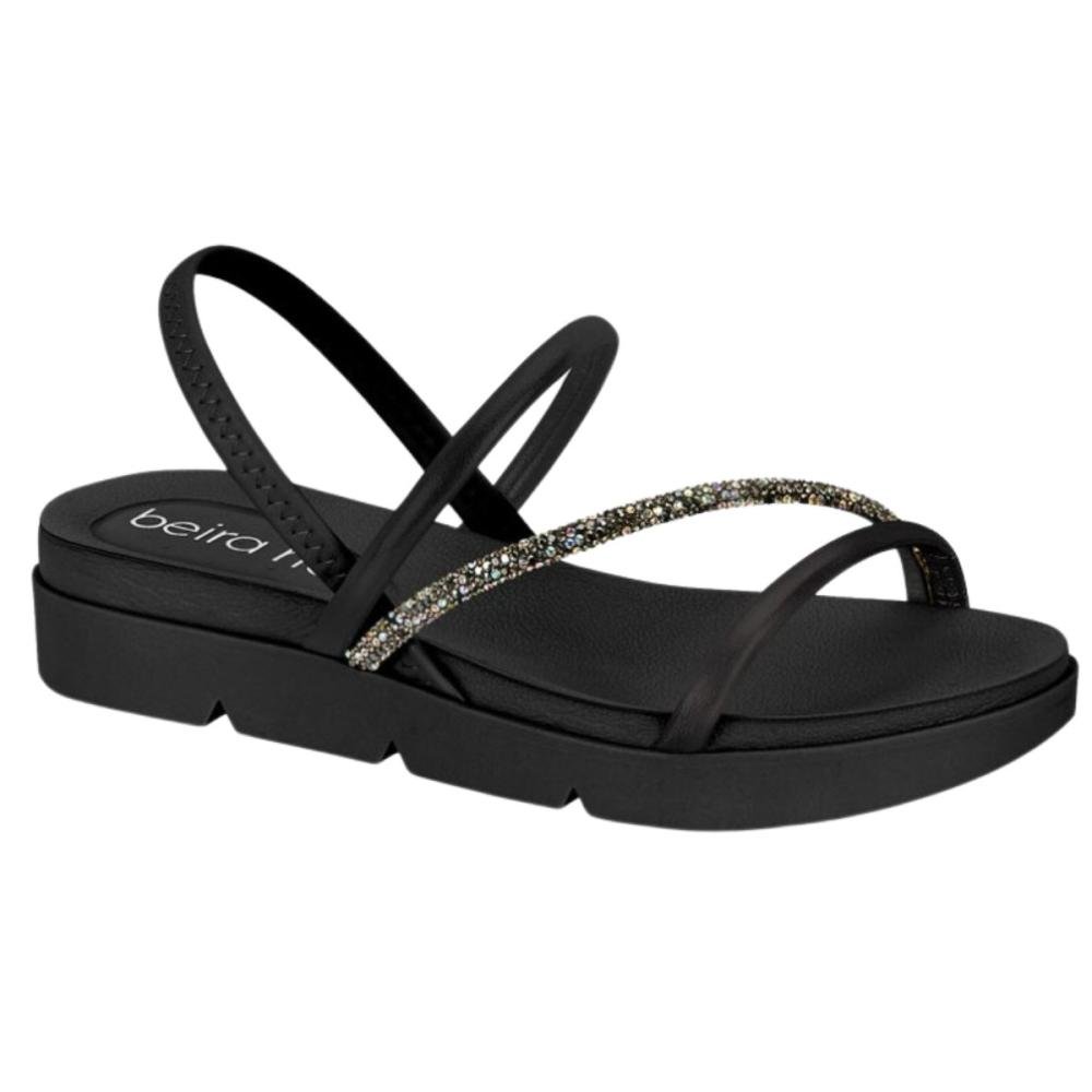 SANDÁLIA BEIRA RIO STRASS CONFORTO 8387.530 Preto 1