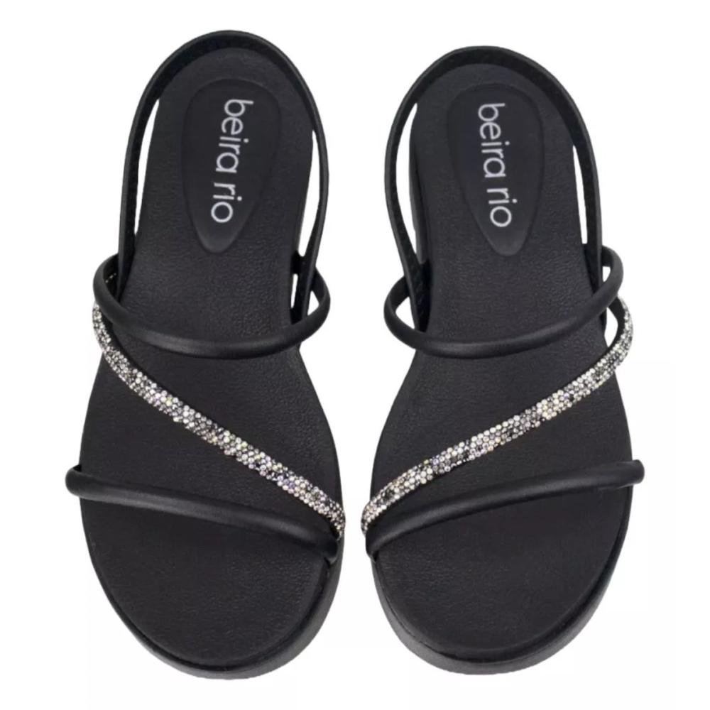 SANDÁLIA BEIRA RIO STRASS CONFORTO 8387.530 Preto 3