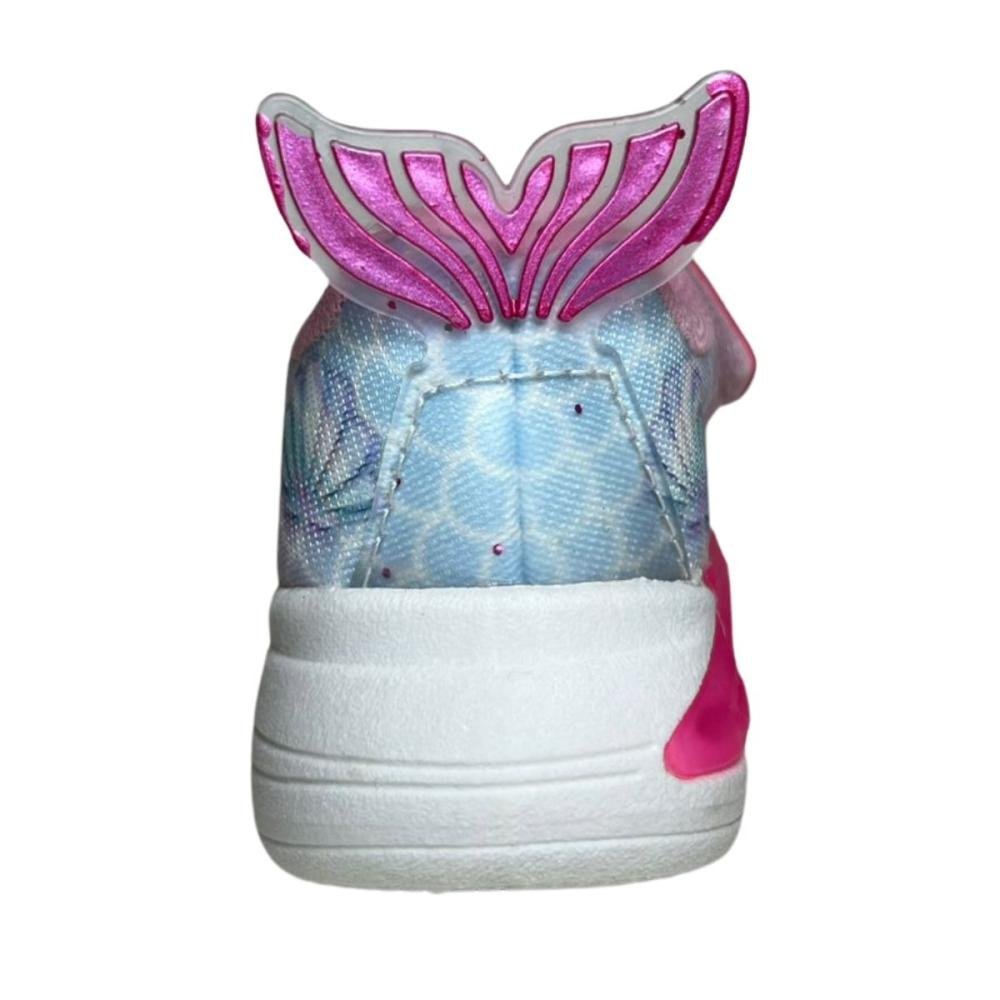 TÊNIS MINI PÉ BEBÊ SEREIA LED 2413 Rosa 3