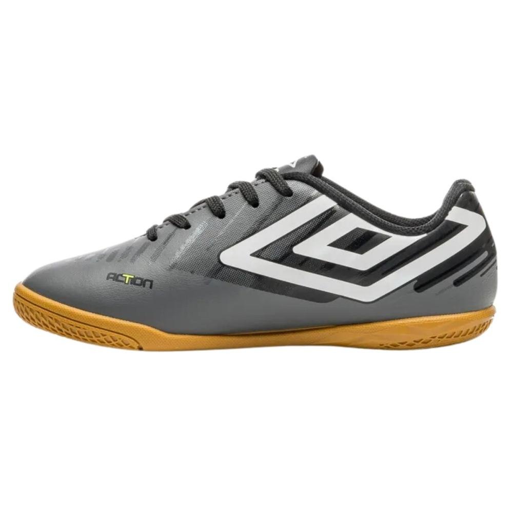 CHUTEIRA FUTSAL UMBRO ACTION JR U07FB00285 Cinza/Branco 5
