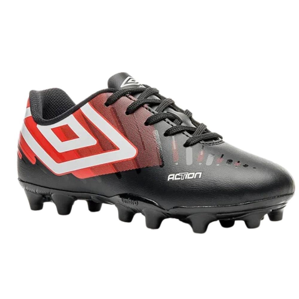 CHUTEIRA CAMPO UMBRO ACTION JR U07FB00287 Preto/Vermelho 3