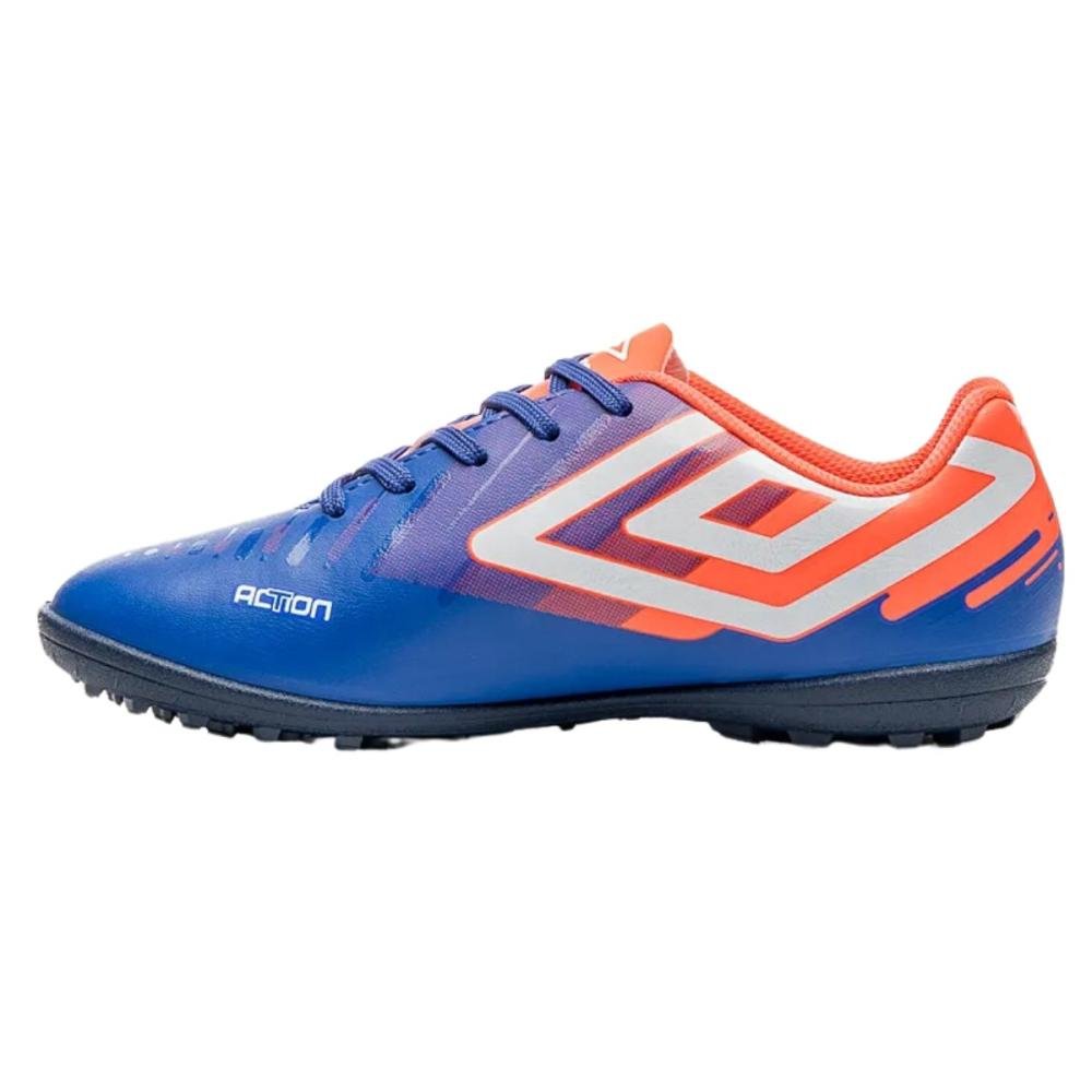 CHUTEIRA SOCIETY UMBRO ACTION JR U07FB00286 Azul/Laranja 4