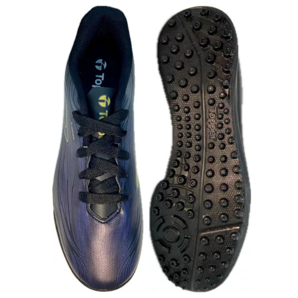 CHUTEIRA SOCIETY INFANTIL TOPPER SLICK V  Preto/Ouro 2