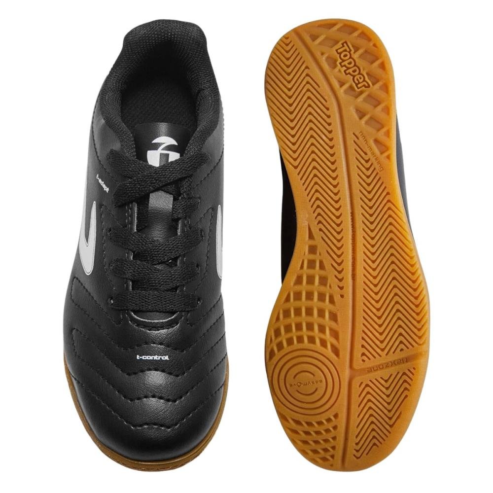 CHUTEIRA FUTSAL INFANTIL TOPPER CUP VII Preto/Branco 3