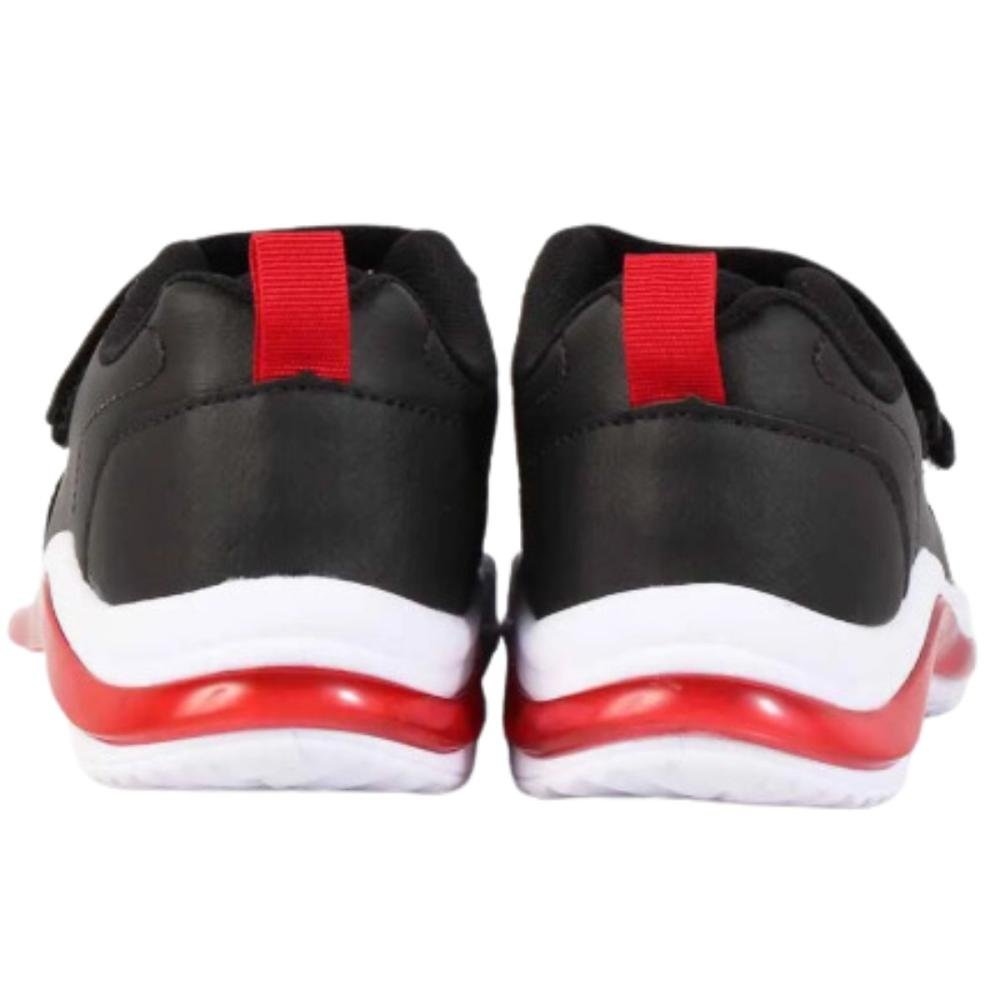 TÊNIS MINI PÉ INFANTIL LED 2337 Preto/Vermelho 4