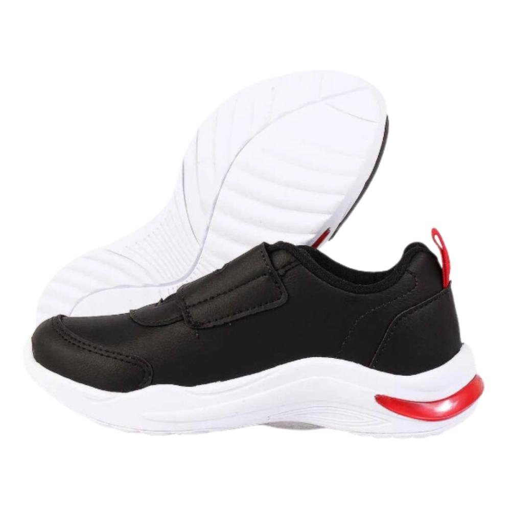 TÊNIS MINI PÉ INFANTIL LED 2337 Preto/Vermelho 3