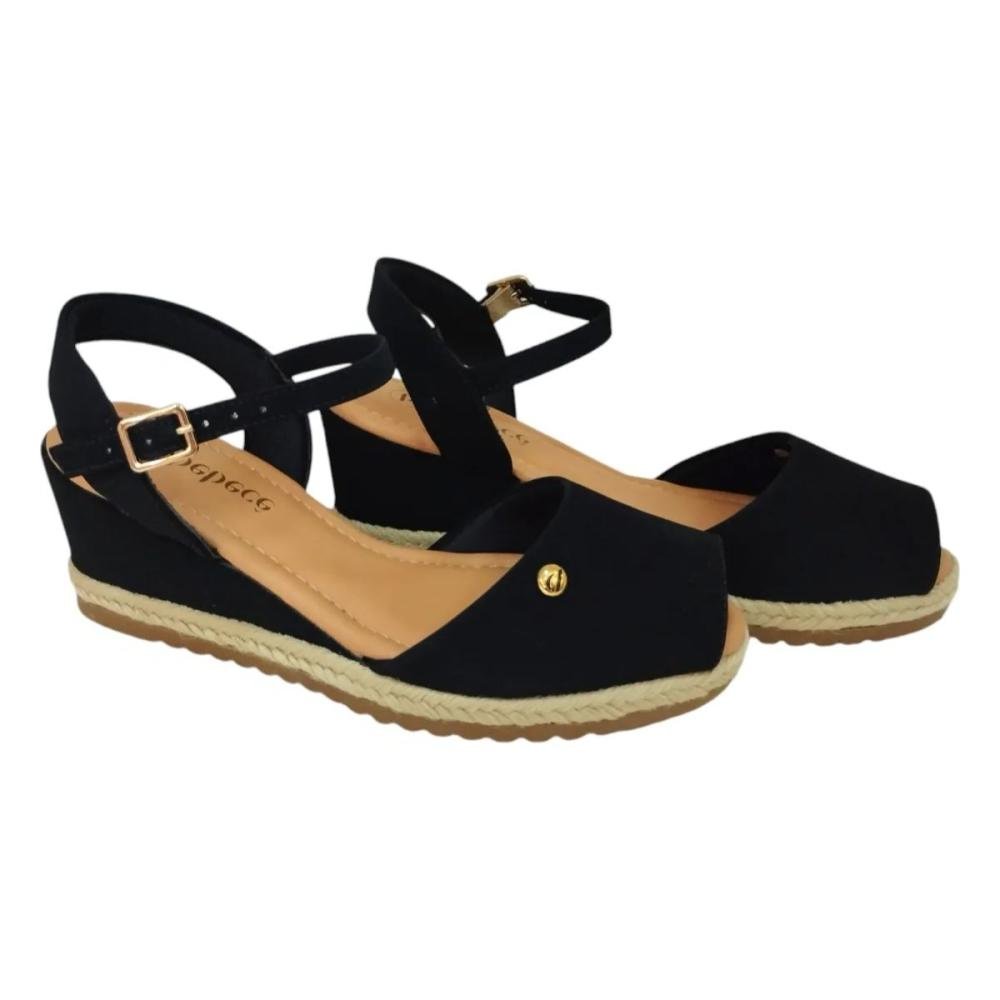 SANDÁLIA ESPADRILHE BEBECÊ ANABELA T5828-161 Preto 2