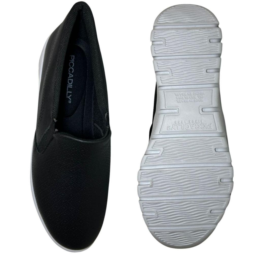 TÊNIS PICCADILLY SLIP ON 950033 Preto/Branco 2